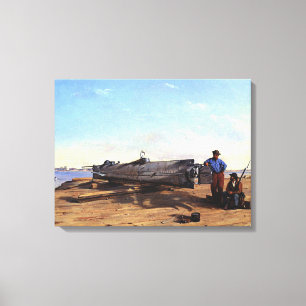 Onderzeeër Torpedo Boat HL Hunley C Chapman 1863 Canvas Afdruk