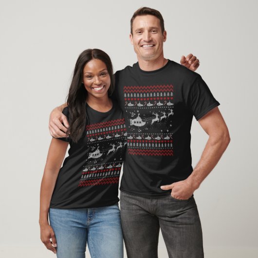 Onderzeeër Ugly KerstSweater T-shirt (Unisex)