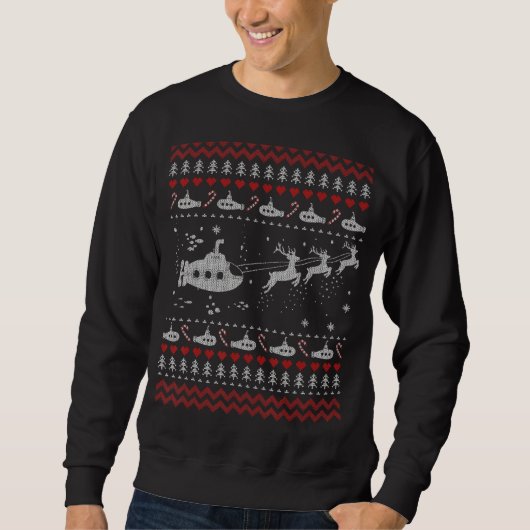 Onderzeeër Ugly KerstSweater Trui (Voorkant)