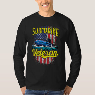 Onderzeeër veteraan gepensioneerd onderzeeër US Si T-shirt