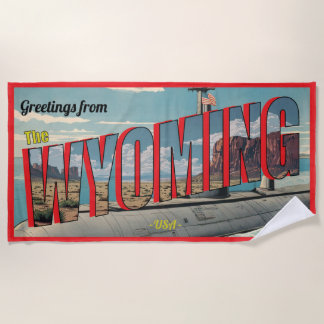 Onderzeeër Wyoming voor USA Retro Strandlaken