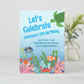 Onderzees Aquarium Verjaardag Kaart (Staand voorkant)