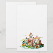 Onderzees dorp briefpapier (Voorkant / Achterkant)