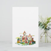 Onderzees dorp briefpapier (Staand voorkant)