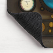 Onderzees scheepsbedieningspaneel Sonar Steampunk Muismat (Hoek)