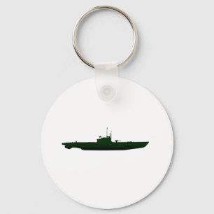 Onderzees silhouet op wit sleutelhanger