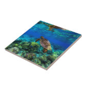 Onderzees tropisch Zee schildkoraal Tegeltje (Zijkant)