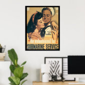 Onderzeese dienst WWII Poster (Thuiskantoor)