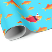 Onderzeese goudvis kerstpapier cadeaupapier (Rol Hoek)