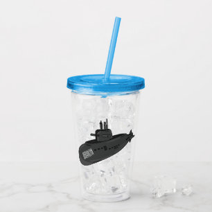 Onderzeese illustratie van cartoon acryl drinkbeker