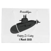 Onderzeese illustratie van cartoon groot cadeauzakje (Achterkant)