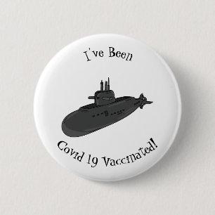 Onderzeese illustratie van cartoon ronde button 5,7 cm