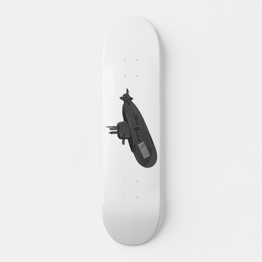 Onderzeese illustratie van cartoon skateboard (Voorkant)