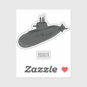 Onderzeese illustratie van cartoon sticker (Vel)