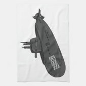 Onderzeese illustratie van cartoon  theedoek (Verticaal)