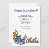 Onderzeese partij-uitnodiging kaart (Voorkant / Achterkant)