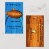 Onderzeese profielkaart sjabloon visitekaartje (Voorkant / Achterkant)