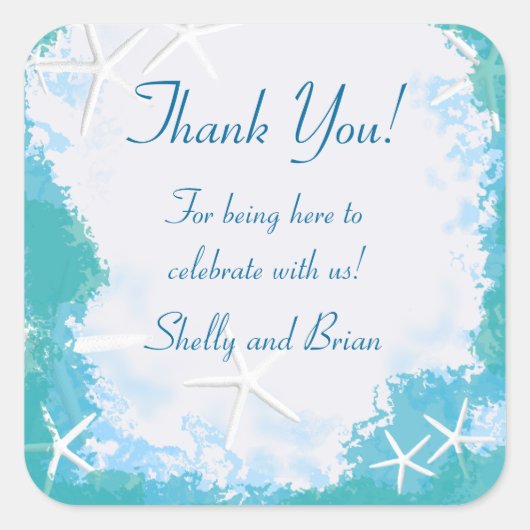 Onderzeese sterren Hartelijk dank voor het etiket (Voorkant)