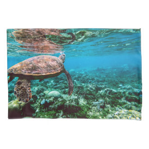 Onderzeese tropische Zee schildpad Kussensloop