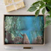 Onderzeese tropische Zee schildpad Tissuepapier (Geschenk)