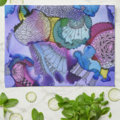 Onderzeese Tuin Keukenhanddoek (Gevouwen)