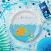 Onderzeese vissen papieren bordje (Feest)