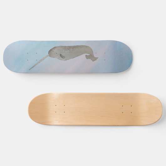 Onderzeese zeezoogdier Narwhal Skateboard (Horizontaal)