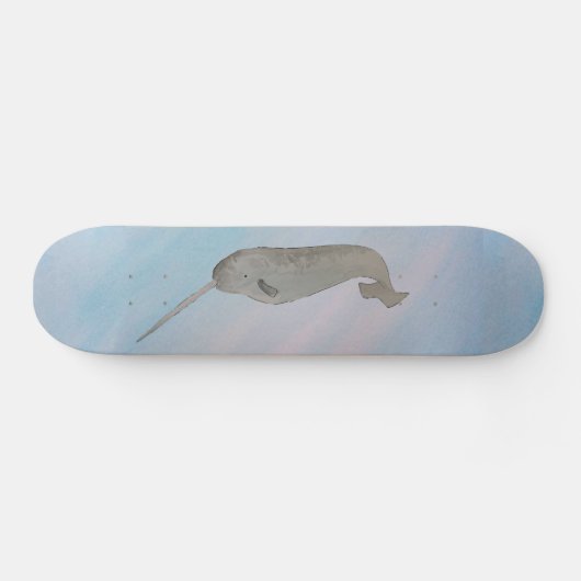 Onderzeese zeezoogdier Narwhal Skateboard (Horizontaal)