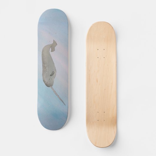 Onderzeese zeezoogdier Narwhal Skateboard (Voorkant)