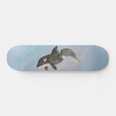Onderzeese zeezoogdier orka orka skateboard (Horizontaal)