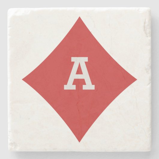 Onderzetter aangepast kaartafspeelmonogram - diama (Voorkant)