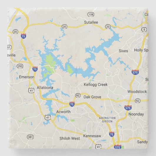 Onderzetter Allatona-meer, meer van Allatona Georg (Voorkant)