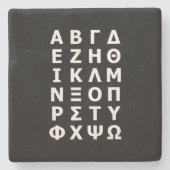 Onderzetter Alphabet Stone (Voorkant)