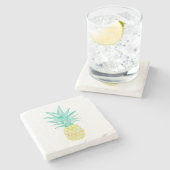 Onderzetter anananas Waterverf marmer Stone (Zijkant)