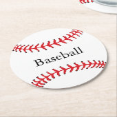 Onderzetter Baseball Stitching Design Paper (Gebogen)