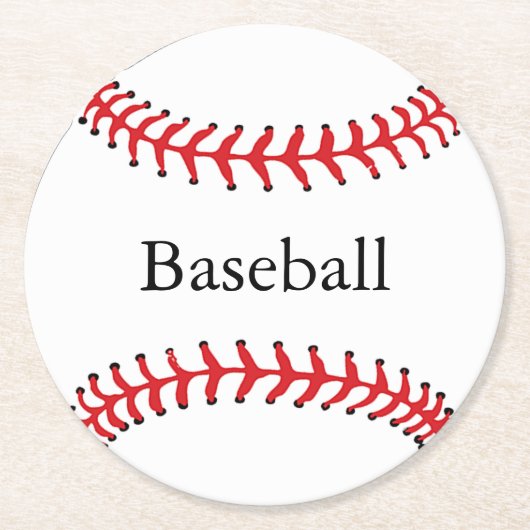 Onderzetter Baseball Stitching Design Paper (Voorkant)