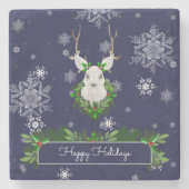 Onderzetter blauw rendierstone (Voorkant)