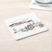 Onderzetter - Boerderij Picnic (Schuin)