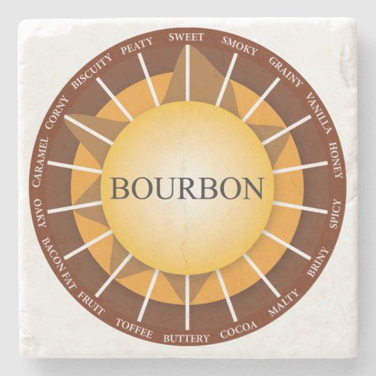 Onderzetter Bourbon Whisky Marble (Voorkant)