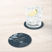 Onderzetter bruiloft bewaart de datum blauw (Insitu)