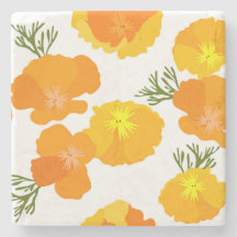 Onderzetter California Poppies Stone
