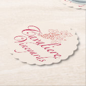 Onderzetter Cavaliere Vineyards (rood) (Gekanteld)