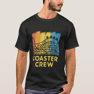 Onderzetter Crew Rollercoaster familie Roller Vint T-shirt