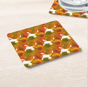 Onderzetter - de Bladeren van de Grafiek in Autumn