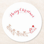 Onderzetter - De Kerstman en zijn slee (Voorkant)