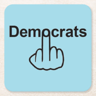 Onderzetter-democraten Vierkante Kartonnen Onderzetter