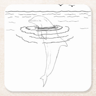 Onderzetter Dolphin Adult Coloring Paper