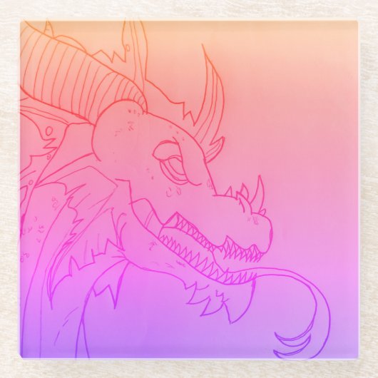 Onderzetter drakenglas (Voorkant)