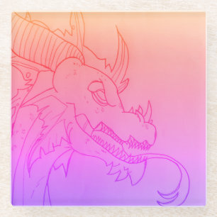 Onderzetter drakenglas glazen onderzetter