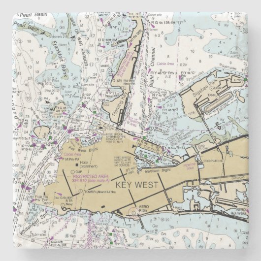 Onderzetter_FL_keywest Stenen Onderzetter (Voorkant)